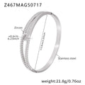 Z468 Steel 5A Zircon Buckle Bracelet