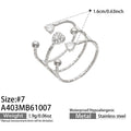 Heart & Bead / Steel Tone / 7