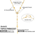 Necklace (TXP557-B-Gold-Necklace) / Gold