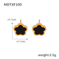 Gold Earrings / Black
