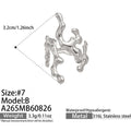 A265-B – Steel Irregular Open Ring / Size 7