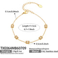 Bracelet / Square Zircon / 17+5cm