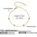 Necklace / White CZ – 18K Gold Plated / 41 + 5 cm