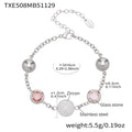 TXE508 – Pink Zircon Silver Bracelet