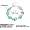 TXE600 – Bracelet / Light Green Resin Steel / 20+5 cm