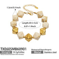 Bracelet / Ivory Resin Gold / 20.5+5 cm