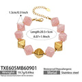 Bracelet / Pink Resin Gold / 20.5+5 cm