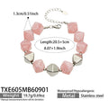 Bracelet / Pink Resin Steel / 20.5+5 cm