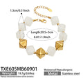 Bracelet / White Resin Gold / 20.5+5 cm