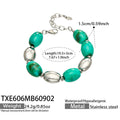Bracelet / Green Resin Steel / 19.5+5 cm