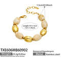 Bracelet / Ivory Resin Gold / 19.5+5 cm