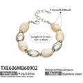 Bracelet / Ivory Resin Steel / 19.5+5 cm
