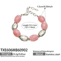 Bracelet / Pink Resin Steel / 19.5+5 cm