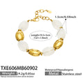 Bracelet / White Resin Gold / 19.5+5 cm
