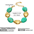 Bracelet / Green Resin Gold / 21+5 cm