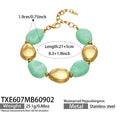 Bracelet / Light Green Resin Gold / 21+5 cm