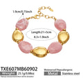 Bracelet / Pink Resin Gold / 21+5 cm