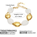 Bracelet / White Resin Gold / 21+5 cm