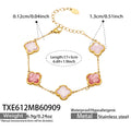 Mixed Pink Clover - Gold Tone / 17+5 cm