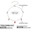 Bracelet / Steel Tone / Red