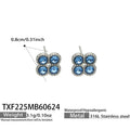 Blue CZ Steel / Earrings