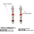 Earrings / Red / Steel