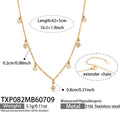 Necklace / Diamond Zircon / 42+5cm