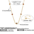 Bracelet / Red CZ – 18K Gold Plated / 16.5 + 5 cm