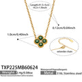 Dark Green CZ - Gold / Necklaces
