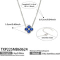 Sapphire Blue CZ Steel / Necklaces