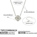 White CZ - Steel / Necklaces