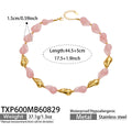 TXP600 – Necklace / Pink Resin Gold / 44.5+5 cm