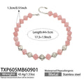 Necklace / Pink Resin Steel / 44+5 cm