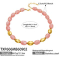 Necklace / Pink Resin Gold / 46.5+5 cm