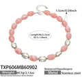 Necklace / Pink Resin Steel / 46.5+5 cm