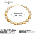 Necklace / Ivory Resin Gold / 43+5 cm