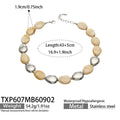 Necklace / Ivory Resin Steel / 43+5 cm