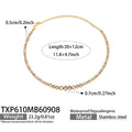 Necklace / Purple Zircon / Gold / 30+12 cm