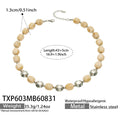 TXP603 – Necklace / Ivory Resin Steel / 43+5 cm