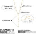 P615 Gold Teardrop Zircon Necklace 40+5cm
