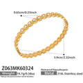Gold / Wavy Cuff Bangle Bracelet (Z063)