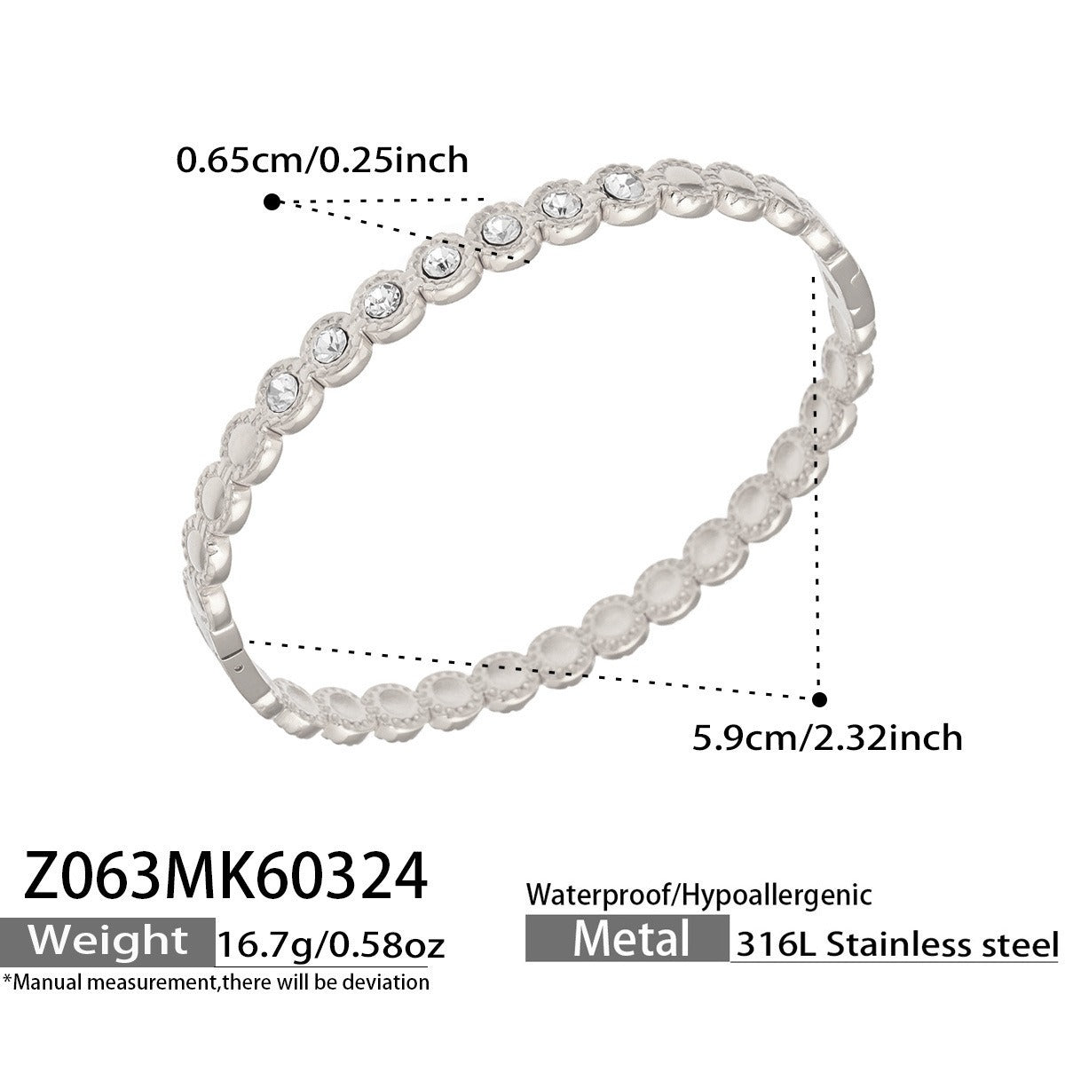 316L Stainless Steel 18K PVD Gold Wave Bangle made with 316L stainless steel and 18K PVD gold finish for wholesale jewelry buyers - image 6