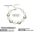TXE603 – Bracelet / White Resin Steel / 19+5 cm