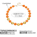 TXP602 – Necklace / Yellow Resin Gold / 43.5+5 cm