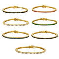 316L Stainless Steel 18K PVD Gold Zircon Bracelet