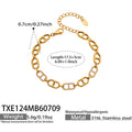 Bracelet / Day Chain with Zircon – Gold / 5cm