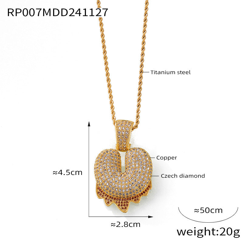 316L Stainless Steel 18K PVD Gold Zircon Letter Necklace made with 316L stainless steel and 18K PVD gold finish for wholesale jewelry buyers - image 17