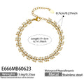 Bracelet / Gold5A锆石四叶花16+5 / 5cm