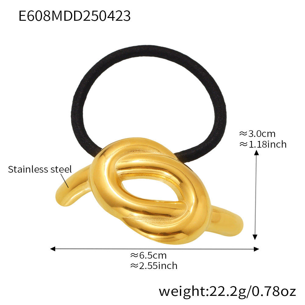 316L Stainless Steel Minimalist Semi-Circle Hair Tie Hair Accessory