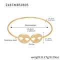 Z487- Golden Pig Nose Opening Bracelet